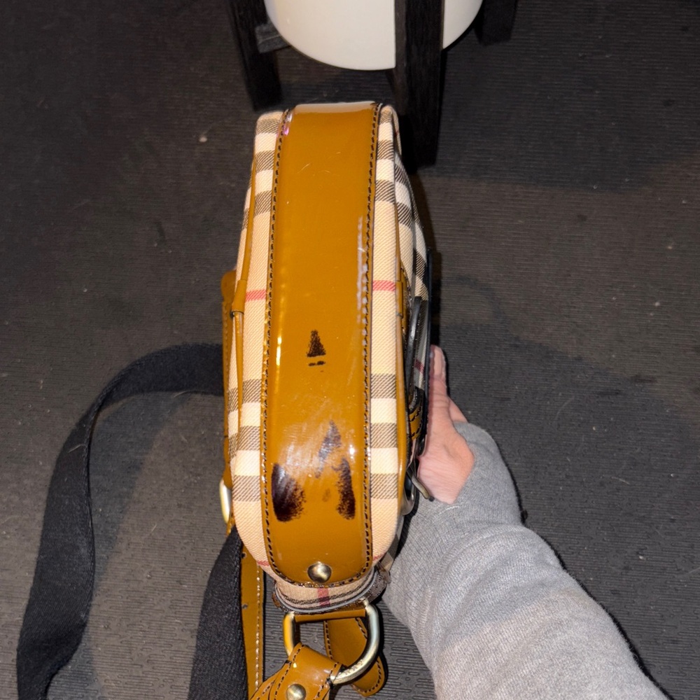 Burberry Plaid Belt/Crossbody Bag - Brown and Black - Picture 7 of 7